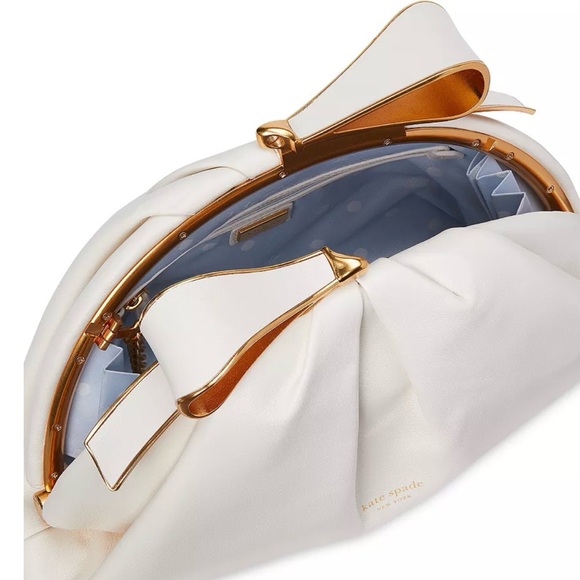 Kate Spade♠️ New York, NWOT Bridal pearlized bow leather bag - Picture 2 of 5